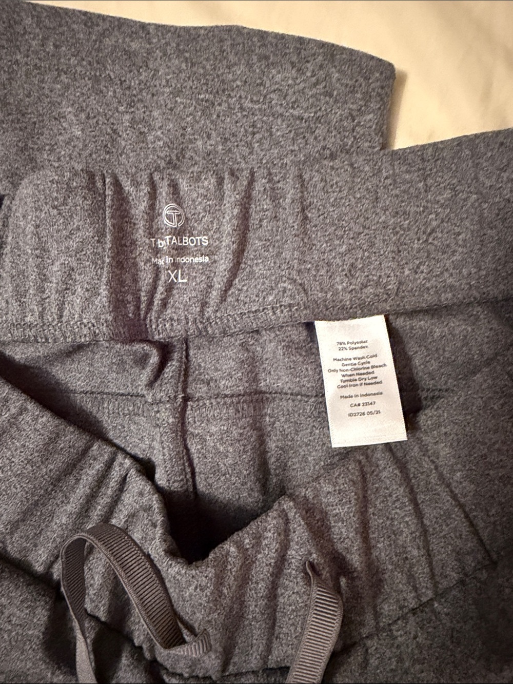 Talbots Gray Drawstring Lounge Pants - Picture 2 of 2